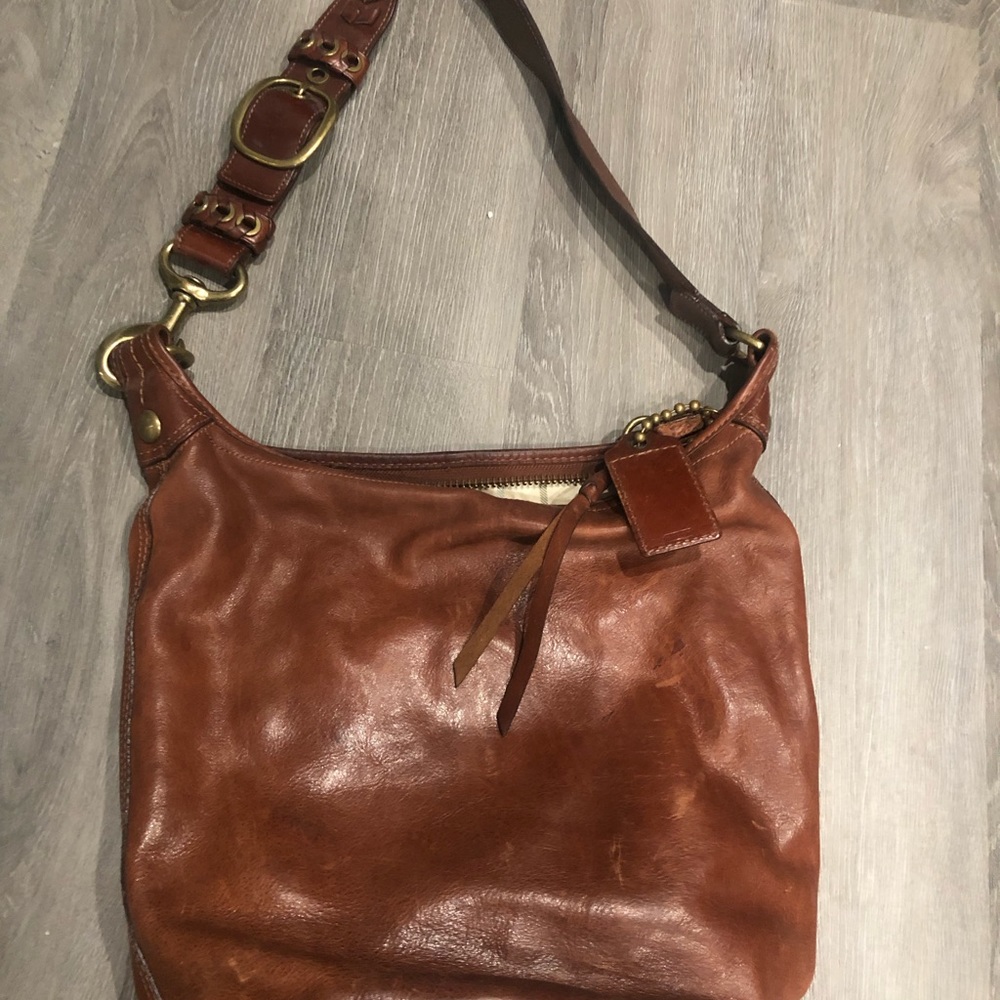 Coach leather cross body bag